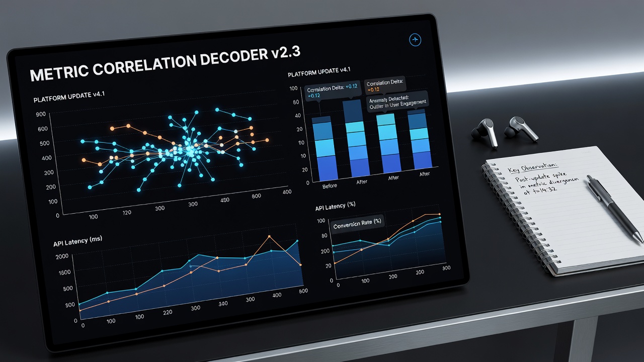 Decoding Subtle Shifts in Metric Correlations During Platform Updates Using Specialized Analytics Tools